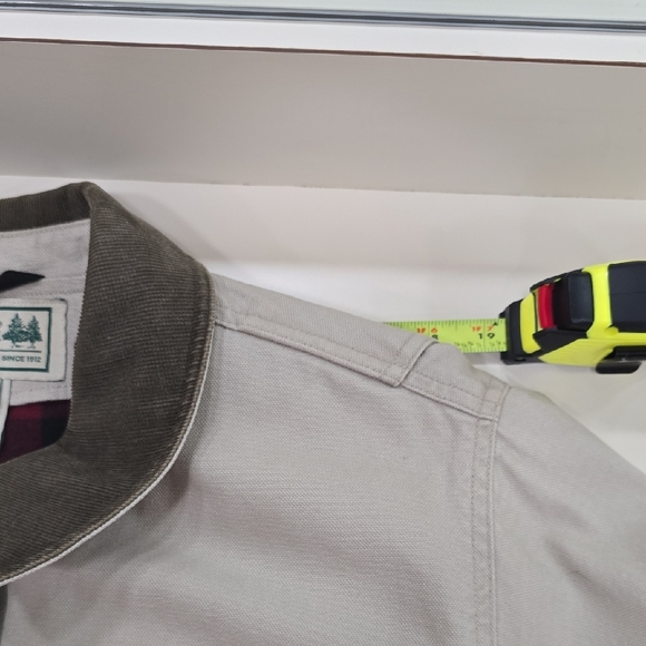 L.L. Bean Women’s Field Barn Chore Jacket with Green Corduroy and Flannel Liner - Picture 11 of 16